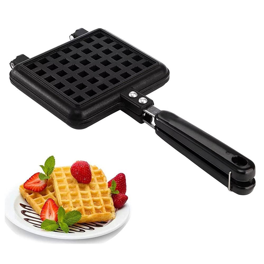 Square Waffle Metal Mold Pan Cast Aluminum Toast Frying Pan Sandwich Maker Kitchen Cookware