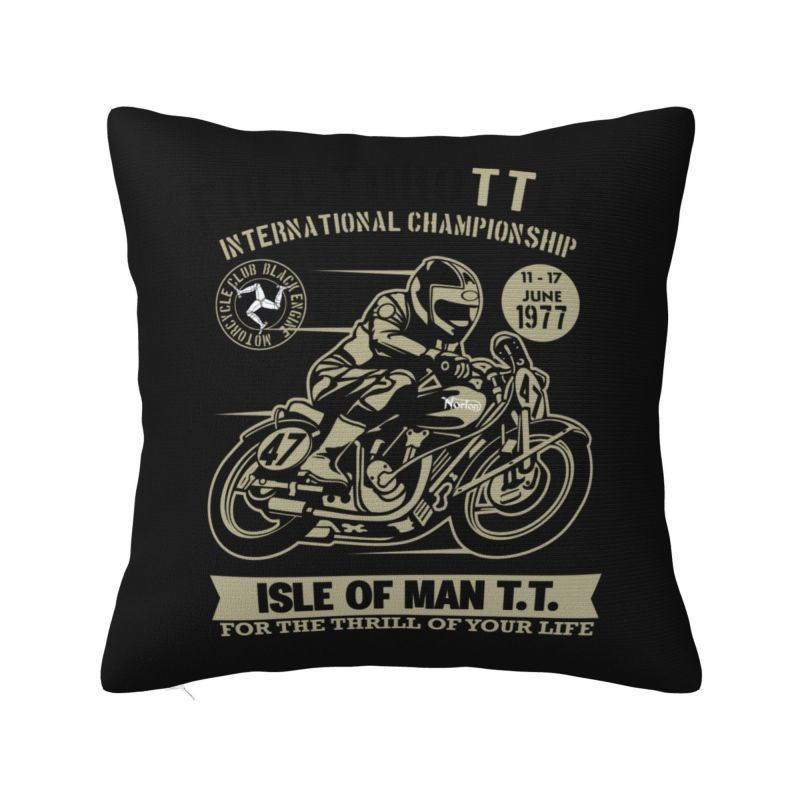 Isle Of Man Pillow Case xcm Decorative Motorcycle Tt Races Nordic Cushion Cover Velvet Pillowcase
