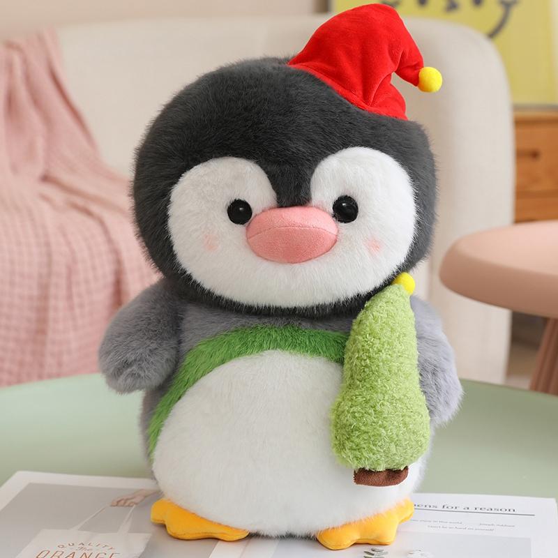 Новая плюшевая игрушка Пингвин Обнимает Рыбу Мягкая набивная игрушка Пингвин Каваи Плюш Декор комнаты Подарок на день рождения