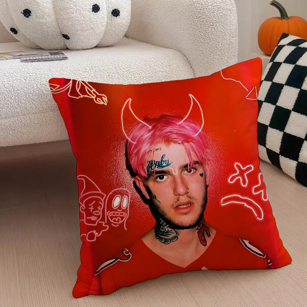 Emotional Rap Singer LLil PPeep Cushion Cover Throw Pillow Cover Hidden Button Durable Polyester Chair Cushion