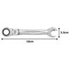 TONE Swivel Quick Ratchet Combination 17mm Jaw Opening RMFQ-17 Wrench,