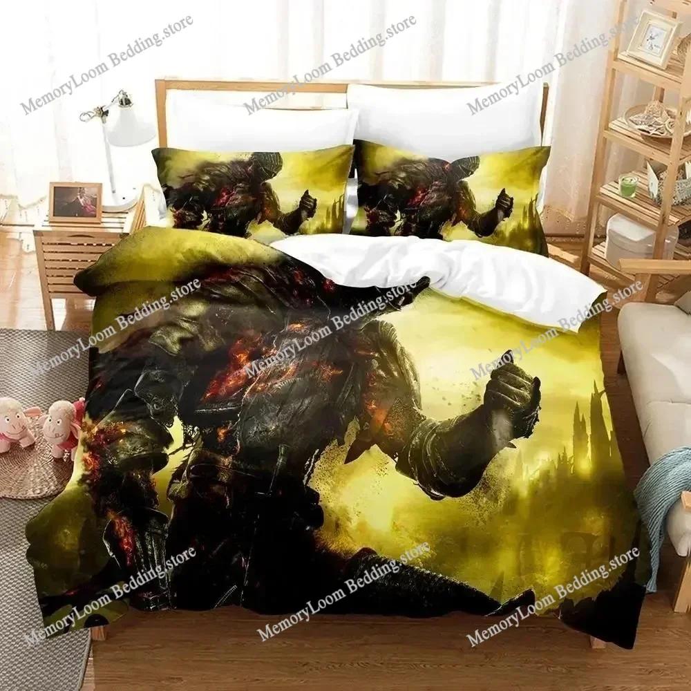 Постельное белье Dark Souls Односпальное Полуторное Двуспальное Евро King Size 3D Печать Комплект постельного белья Взрослый Детская спальня Модные комплекты пододеяльников