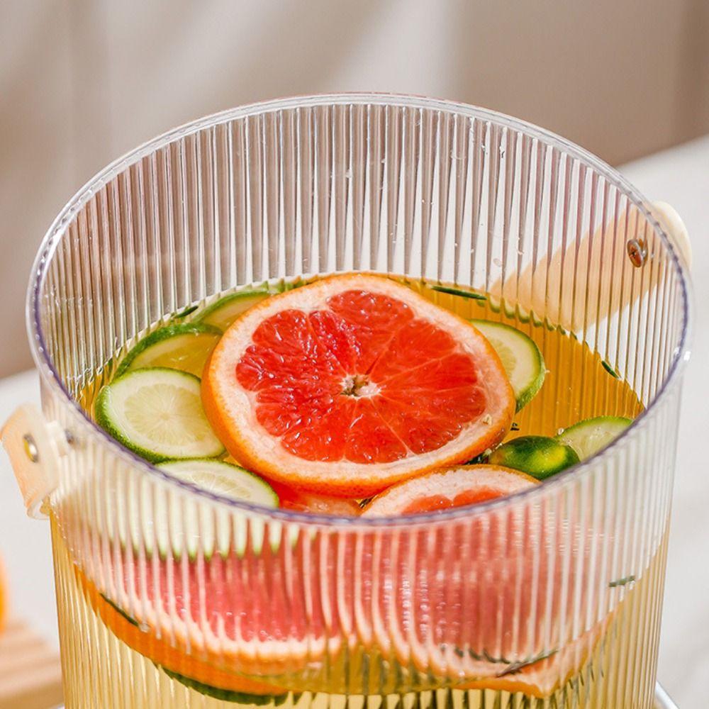 Striped Party Juice Jug Bear Grips Cold Water Kettle Lightly Luxurious Fruit Tea Bucket Summer