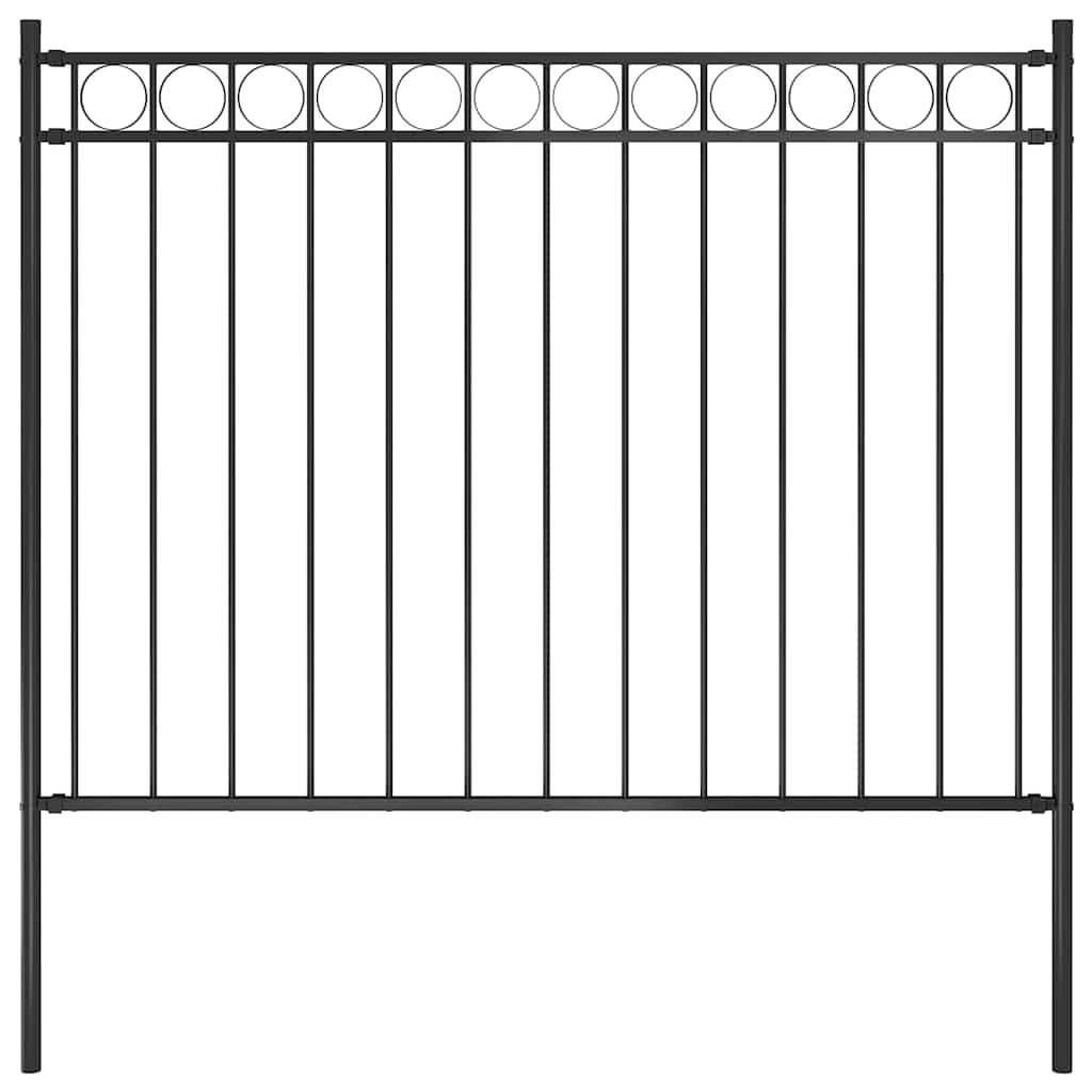 Garden Fence ASSEN Steel 1.7 x 1 m Black