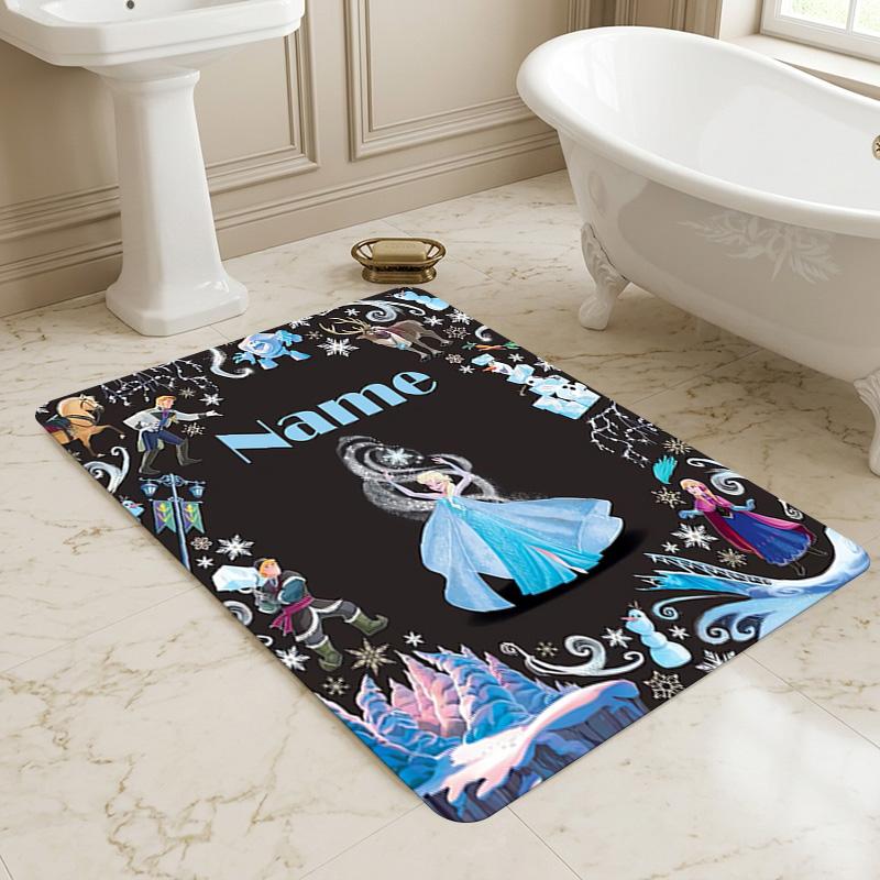 Personalized Name Princess Garden Living Room Non-Slip Area Rug Soft Carpet for Bedroom Kids Playroom Sofa,Office Home Decor Doormat