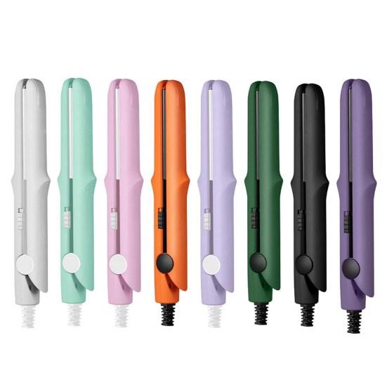 Мини-щипцы для завивки двойного назначения 2-в-1, плойка, выпрямитель для волос, щипцы для завивки, быстрый нагрев, портативные дорожные женские короткие и длинные инструменты для укладки волос