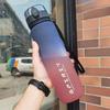 1000ML Large Capacity Sports Water Bottle Motivational Leak Proof Portable Reusable Plastic Cups Outdoor Travel Gym Jugs KTY
