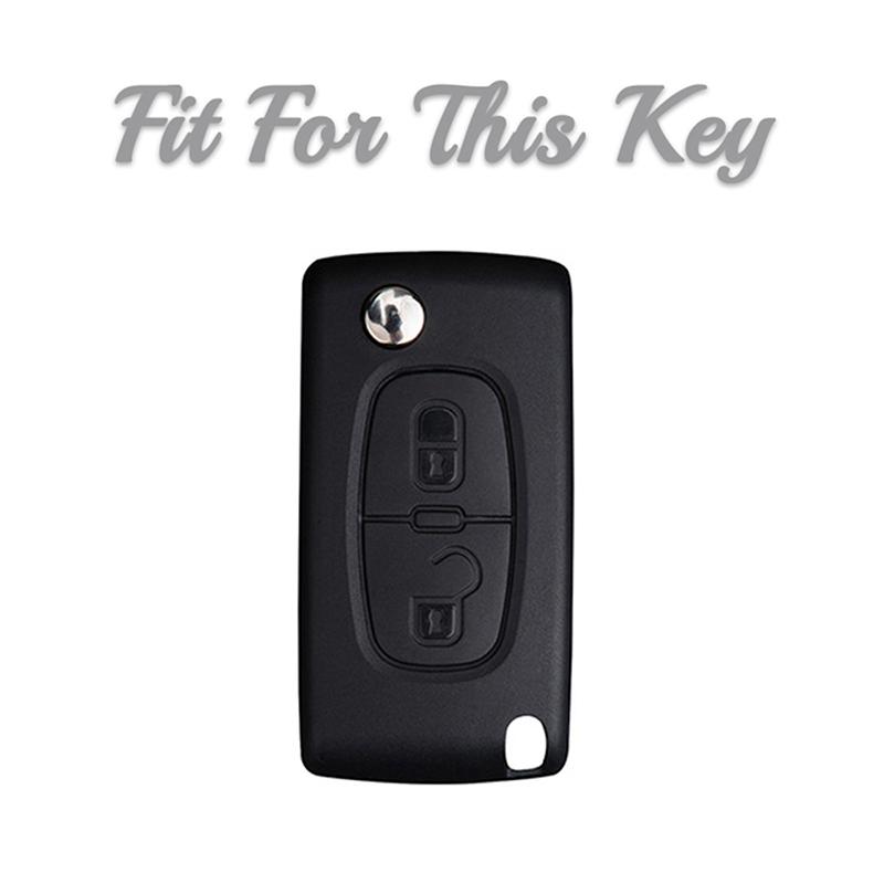 Для Peugeot 308 207 307 3008 5008 Брелок для Citroen C2 C3 C4 C8 Ключи 2 кнопки TPU чехол для автомобильного ключа держатель оболочки аксессуары