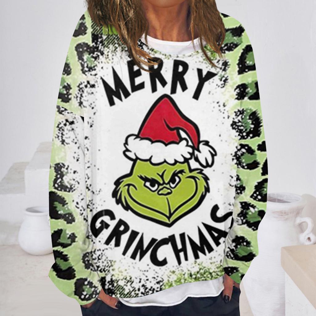 Женская повседневная модная винтажная толстовка с длинным рукавом и круглым вырезом с принтом, многослойный пуловер, топ