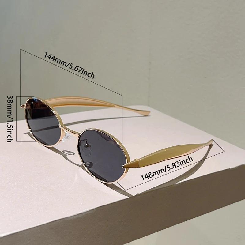 Винтажные овальные очки Женская мода Ретро Уличные солнцезащитные очки Мужские Трендовый Дизайн Бренда Декор Солнцезащитные очки UV400