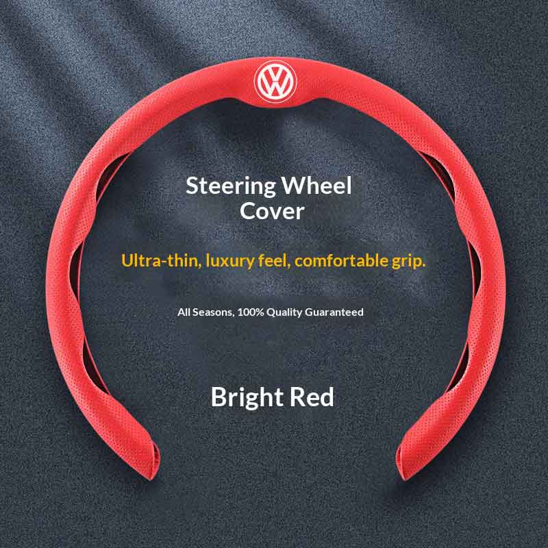 Cup Holders Car Steering Wheel Cover 3pcs Anti-slip Breathable Grip For Volkswagen VW Polo Golf T5 Caddy T4 Touran GTI Passat Sc ze5