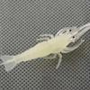 Soft Simulation Fishhook Shrimp Prawn Lure Hook Tackle Bait Fishing Lures Artificialbait Luminous Shrimp 4cm