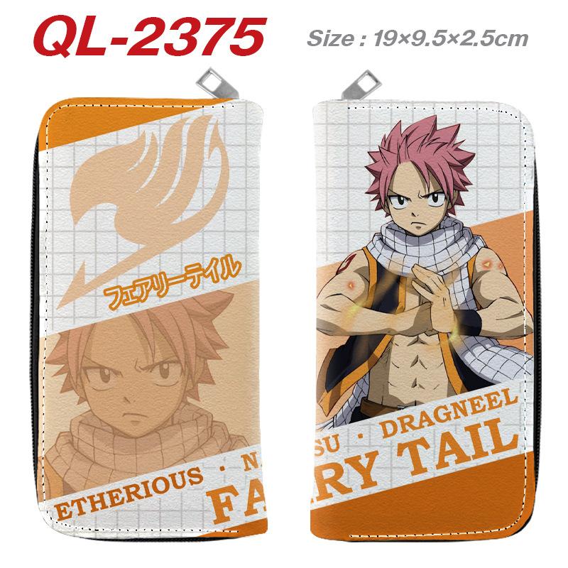 Fairy Tail Anime Long Zip Wallet Natsu Dragneel Full Color PU Leather Clutch Purse Cosplay