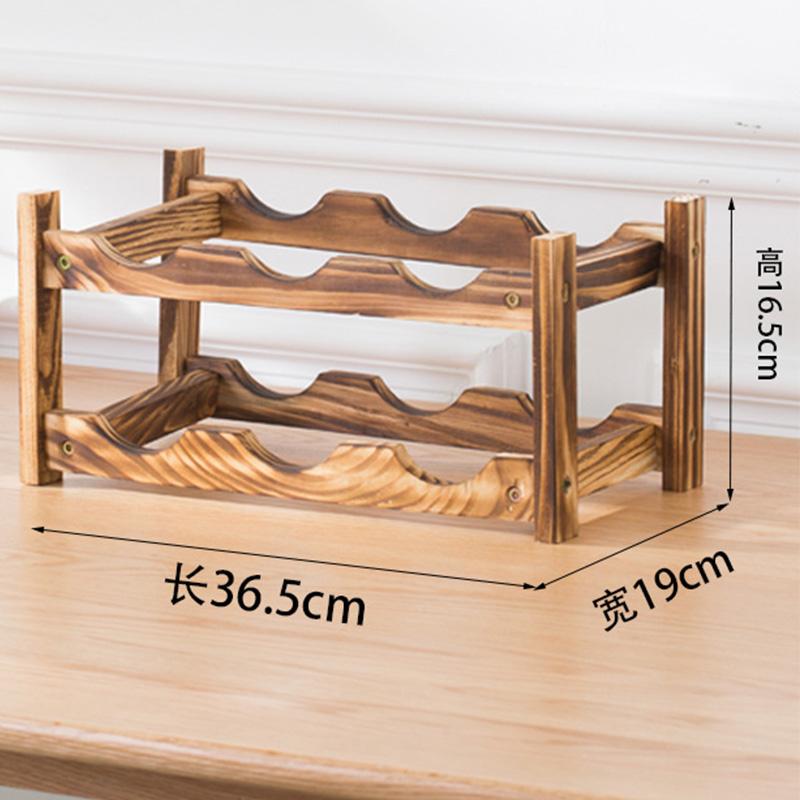 2/3 яруса деревянная винная стойка, собранная стойка-органайзер для кухонной кладовой на столешнице, полка для хранения вина, барные принадлежности