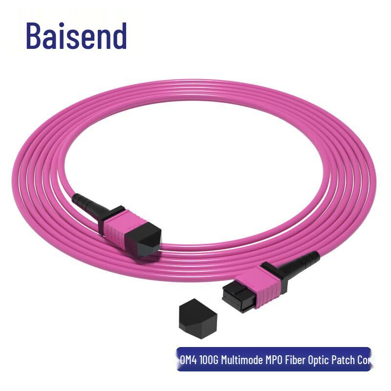 BOSENDE MPO-MPO OM4 12-Core Multimode Fiber Optic Patch Cable for 40G
