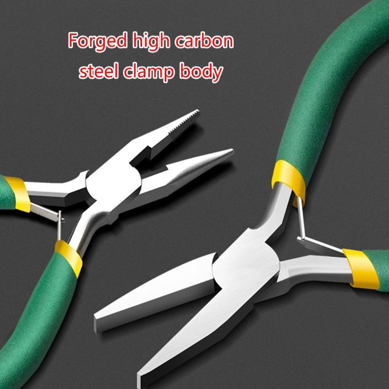 Мини-клещи, длинный нос, изогнутый нос, диагональные, торцевые, Linesmans, плоскогубцы с игольчатыми носами, 5-дюймовые плоскогубцы для изготовления ювелирных изделий