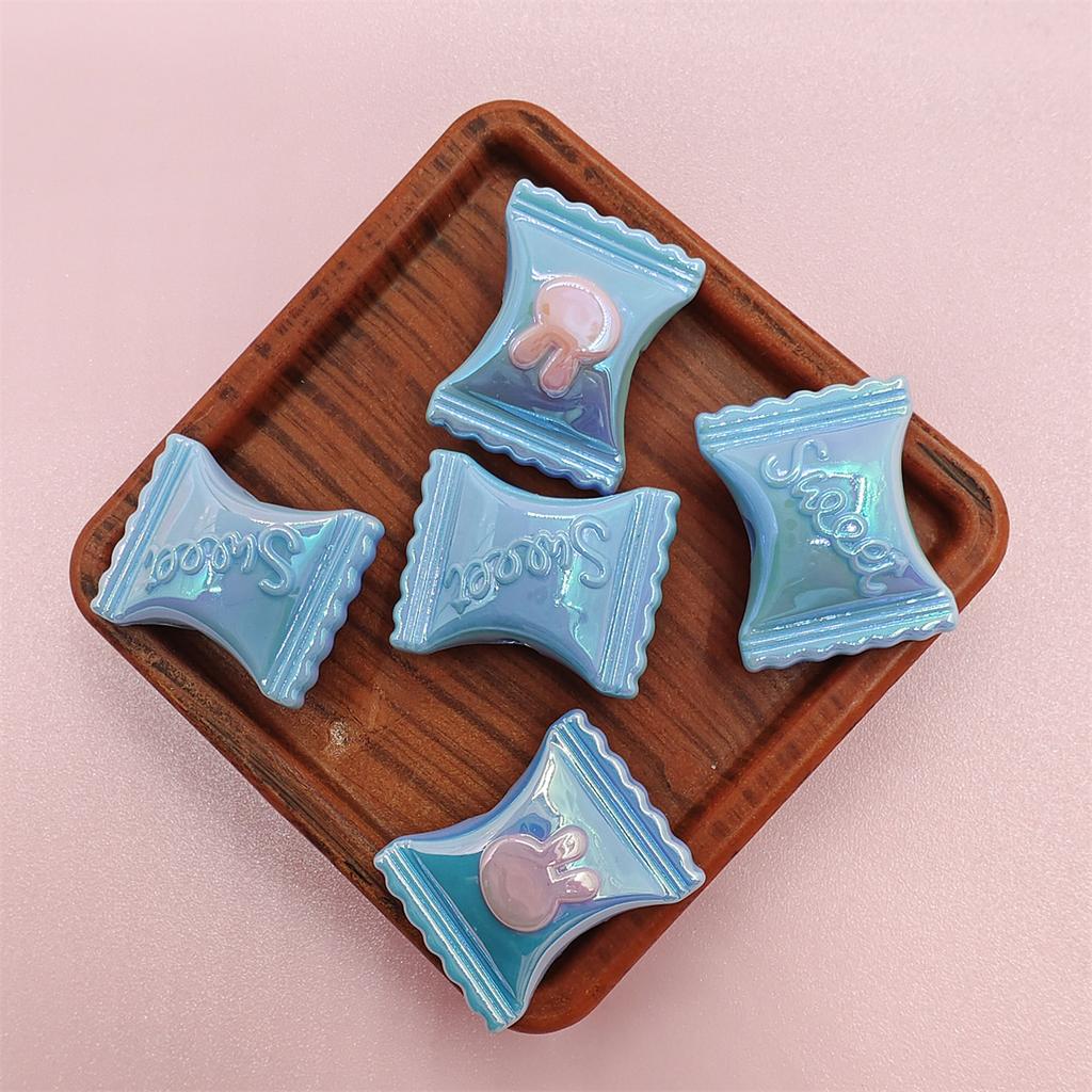 10Pcs DIY Handmade Material Modeling Loose Beads Necklace Rabbit Candy Plated Color Jewelry Making Two-color Pendant UV Bracelet