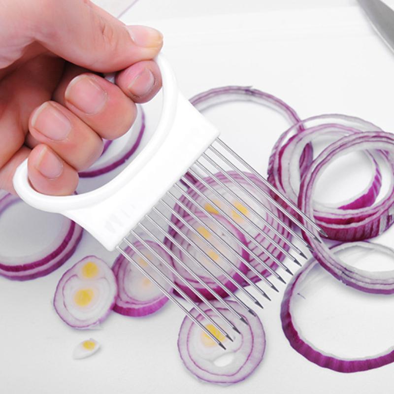 Stainless Steel Onion Fork Vegetable Slicer Tomato Cutter Metal Meat Needle Kitchen Accessories