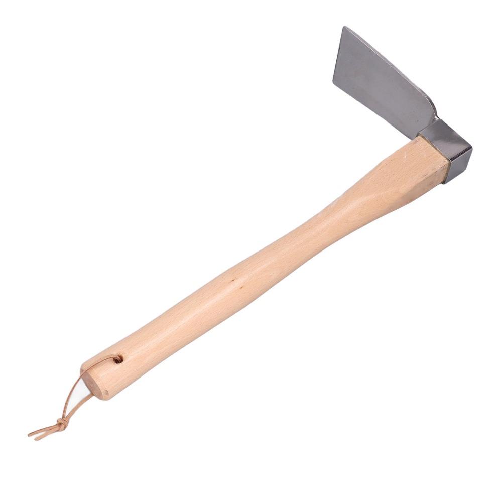 Stainless Steel Grubbing Hoe Silver Forged Hoe Durable Garden Hoe