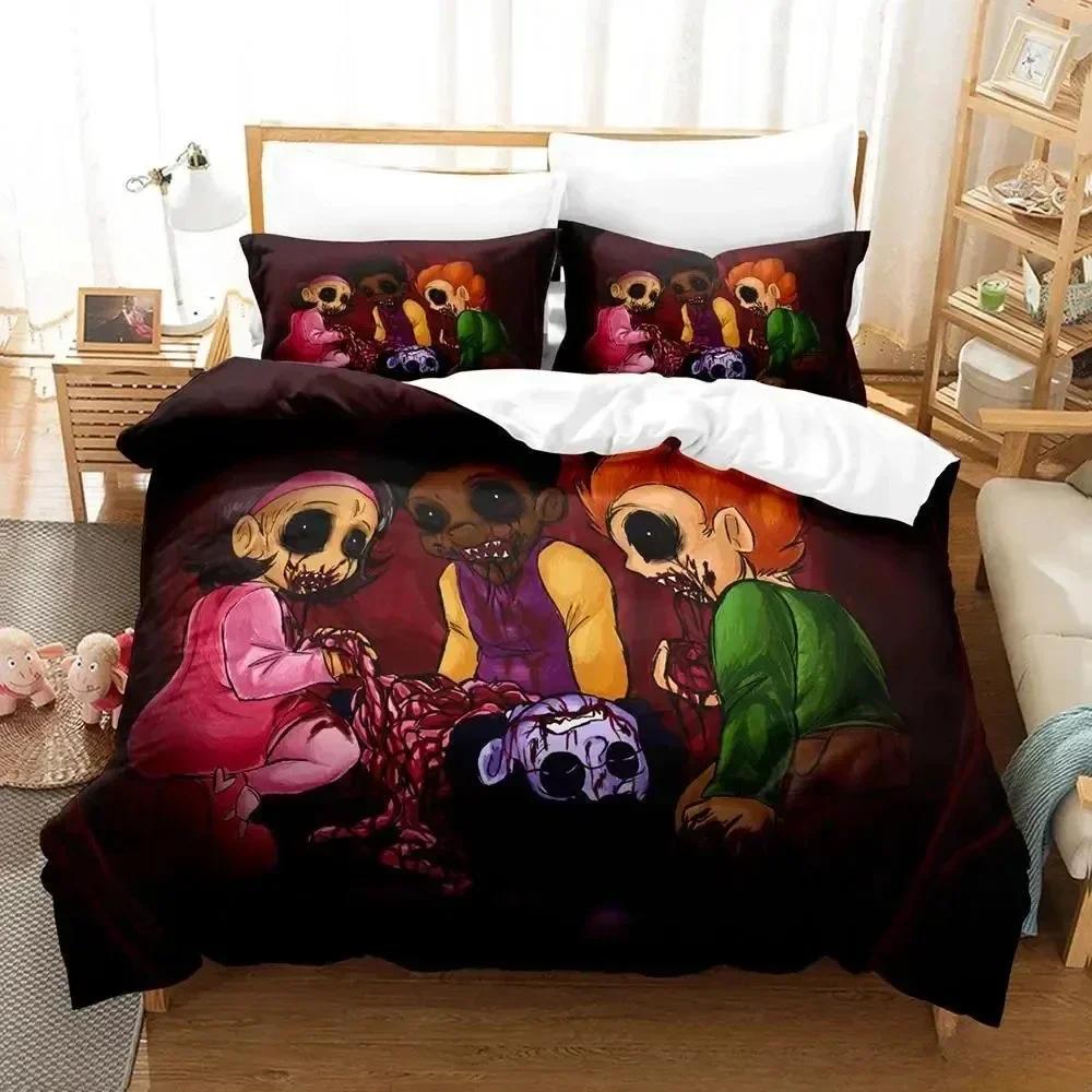Jeff and Jane Creepypasta Bedding Set Single Twin Full Queen King Size Bed Set Adult Kid Bedroom Duvet Cover Sets 3D Print