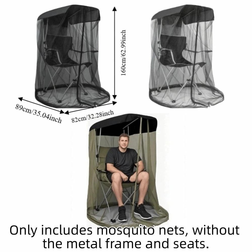 Foldable Design Chair Use Mosquito Net Zipper Opening Mesh Tent Insect Shield Net Camping