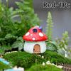 1pc Resin Mini Mushroom House Miniature Garden Accessories Micro Landscape Fairy Garden Miniatures Decorations Craft KTY