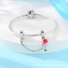 S925 Silver Flower Butterfly Pendant Safety Chain Beaded Bracelet Necklace DIY Craft Making Kit