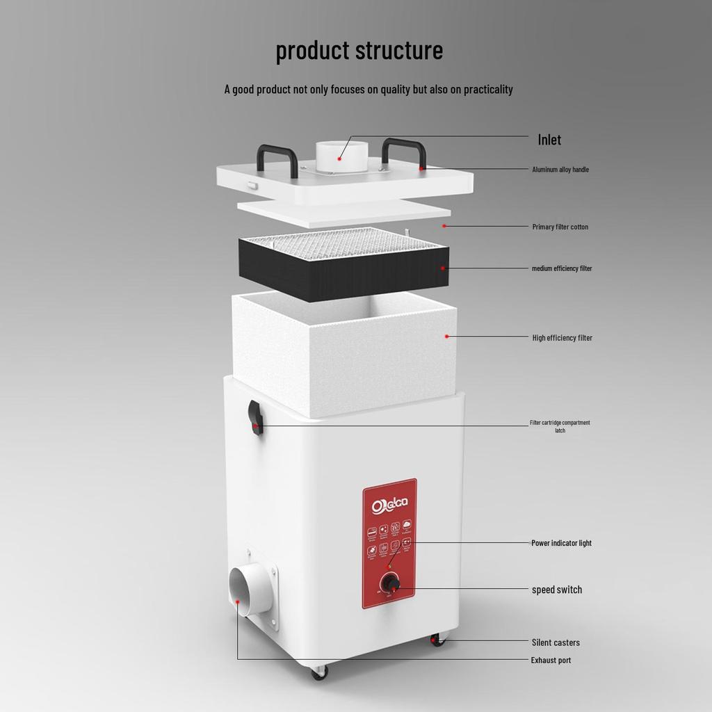 Compact Laser & Soldering Fume Extractor for 3D Printing, Coffee Roasting, and Odor Control