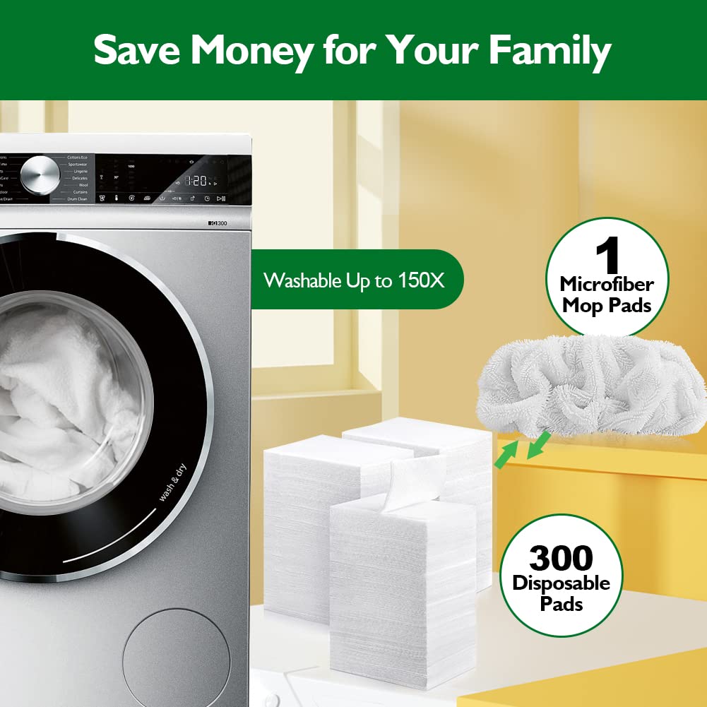 HOMEXCEL Сменная тряпка для швабры из микрофибры, 2 шт., сменная тряпка, чехол для швабры, легко заменяется x прибл.. 26.16 11.18см (белый)