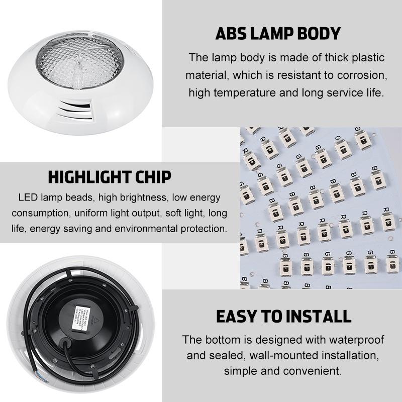 468LED RGB Светодиодный свет для бассейна IP68 Водонепроницаемый Наружный Подводный свет Пруд Аквариум Лампа AC12V 45W