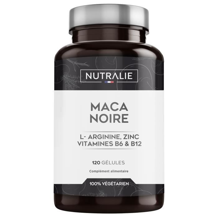MACA 24000 mg + L-Arginine, Zinc et vitamines B6 et B12 - 120 Gélules NUTRALIE