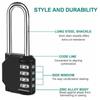 Waterproof Suitcase Long Shackle Padlock 4 Digit Number Combination Lock Coded Lock Outdoor