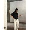 Men S Round Neck Solid Color Long Sleeve Loose Fit Casual T Shirt