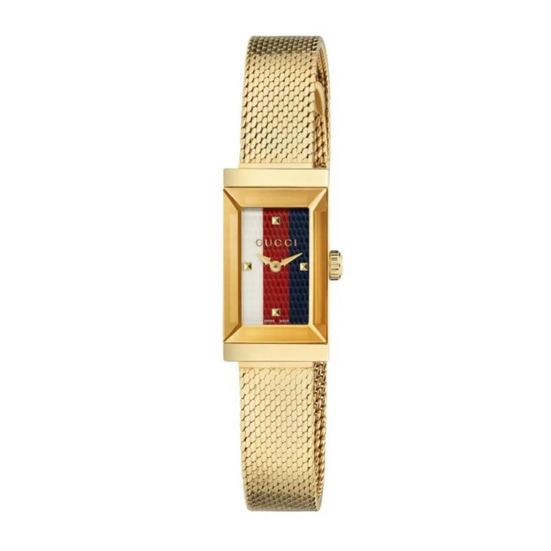 Gucci G-Frame Кварцевые Белый, Красный и Темно-синий Циферблат - YA147511