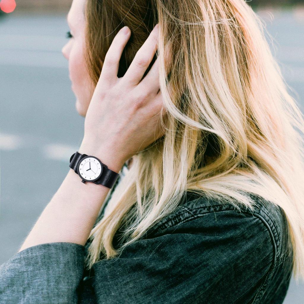 TID Watches 40 мм Белый циферблат Черный кожаный ремешок Черная пряжка Минималистичный дизайн Кварцевый механизм Унисекс Скандинавские часы №1 Вдохновленные Швецией