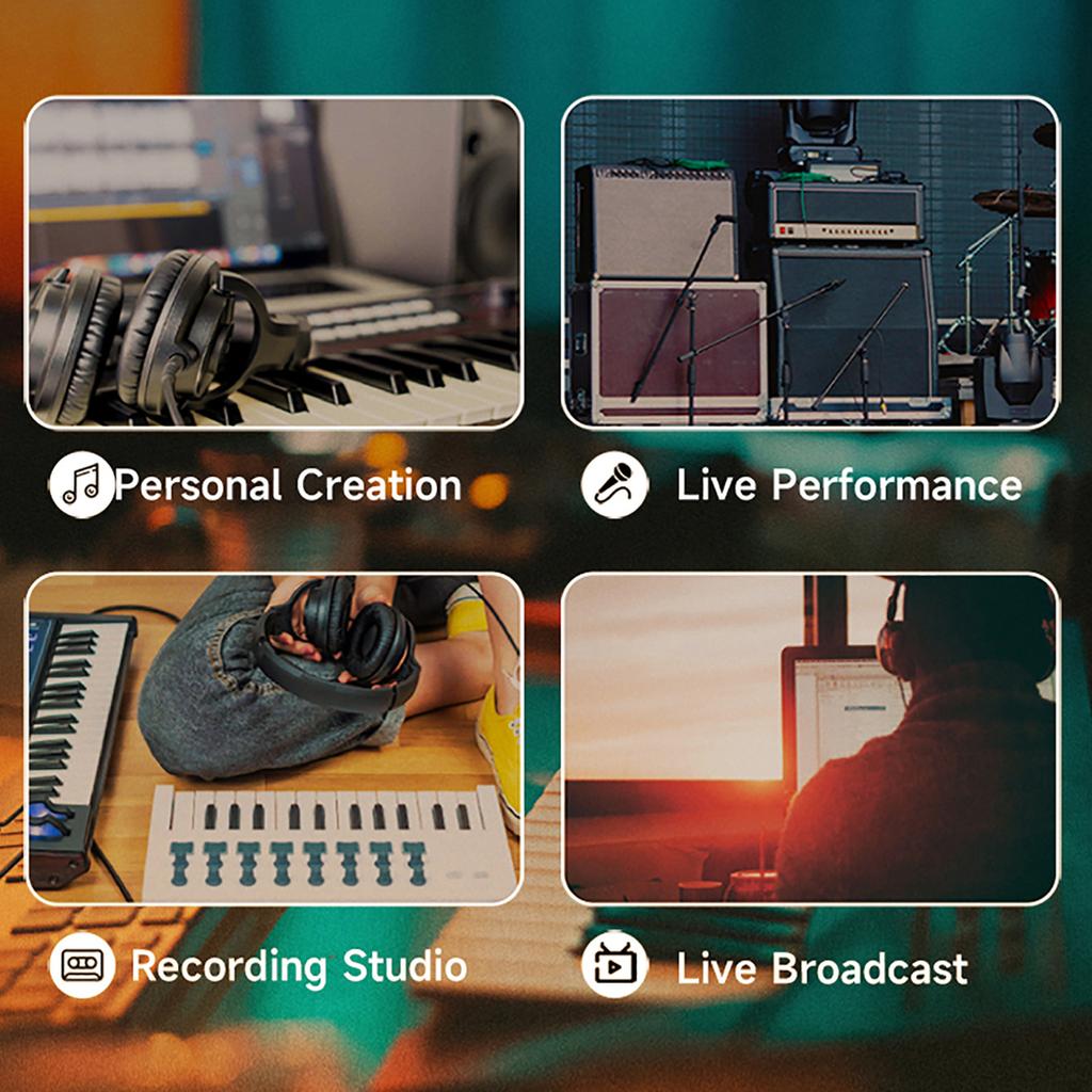 Усилитель для наушников, 4 канала, металлический стерео аудио усилитель, разветвитель для наушников, независимый регулятор громкости, светодиодный индикатор