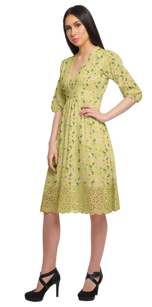 Moomaya Платье с коротким рукавом для женщин, вечернее платье из хлопка с принтом, повседневное