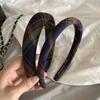 British Plaid Retro Headband: Korean Style Hair Accessory for an Elevated Look