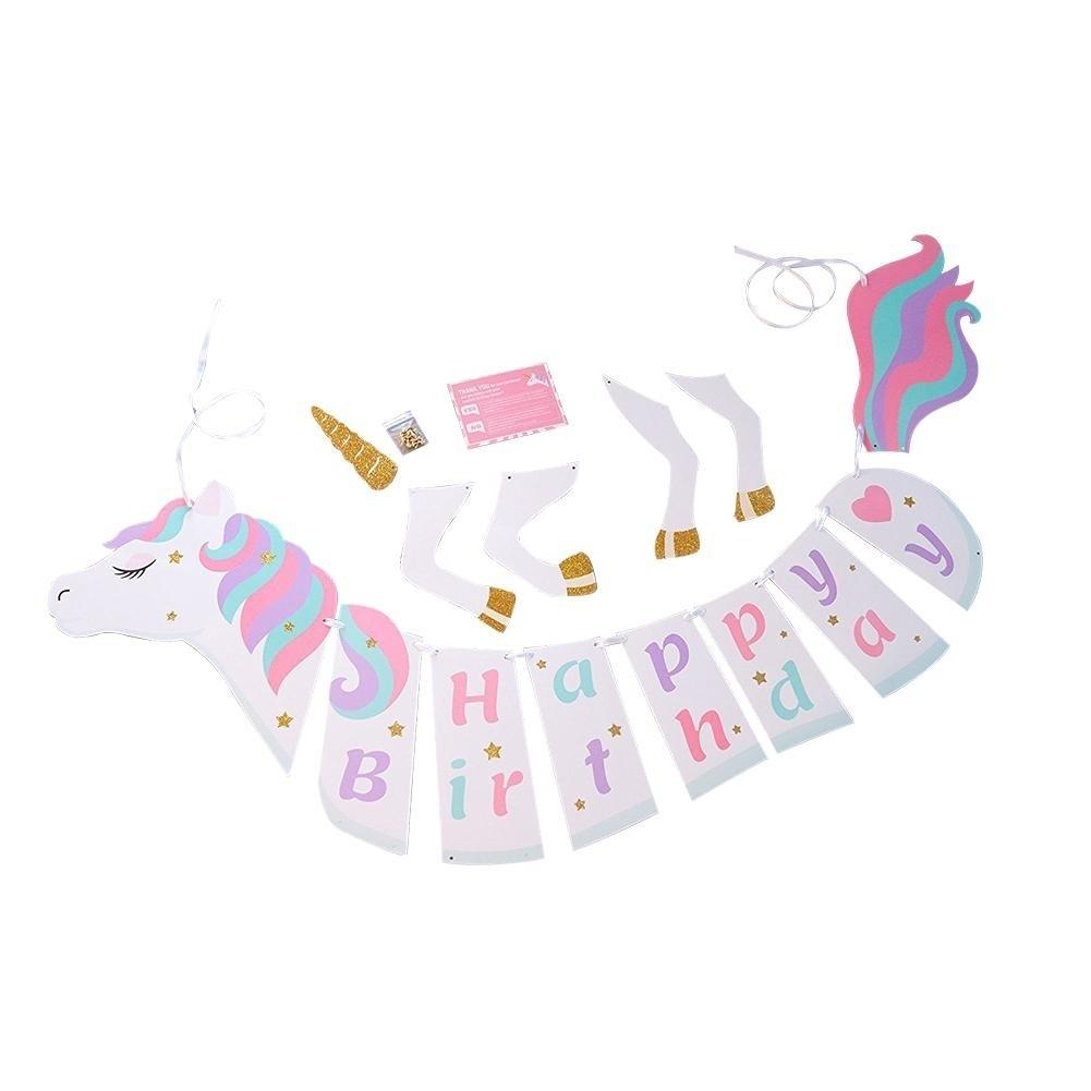 1 комплект симпатичных баннеров «сделай сам» с днем рождения, праздничные атрибуты, украшения с блестками для детского душа