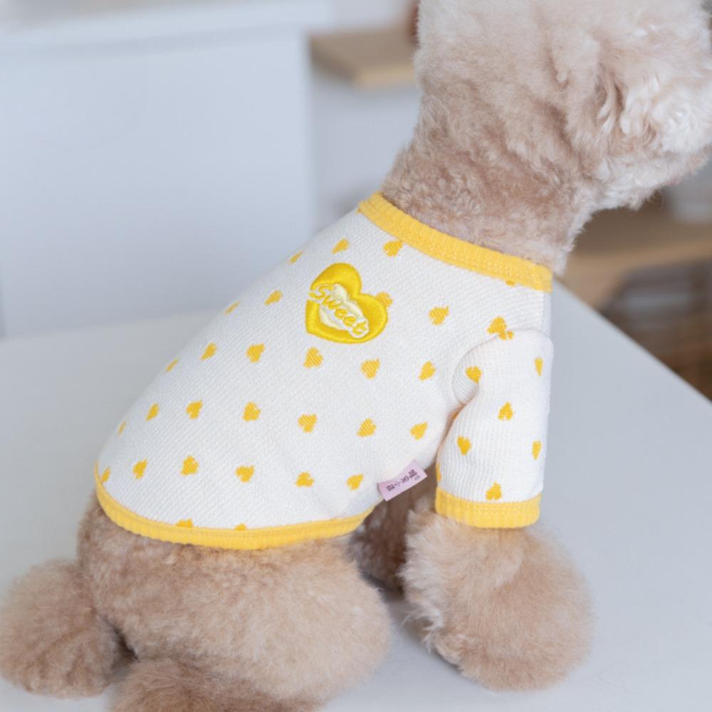 Осенне-зимняя вышивка Home Love Base Shirt Милая футболка Одежда для домашних животных Одежда для кошек Одежда для домашних животных Одежда для плюшевых щенков