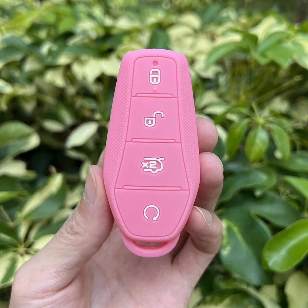 Силиконовый чехол для автомобильного ключа, защитный чехол для BYD Han Ev Tang Dm/Qin PLUS/Song Pro/MAX/Yuan Dolphin E2, автомобильные аксессуары для автоключей