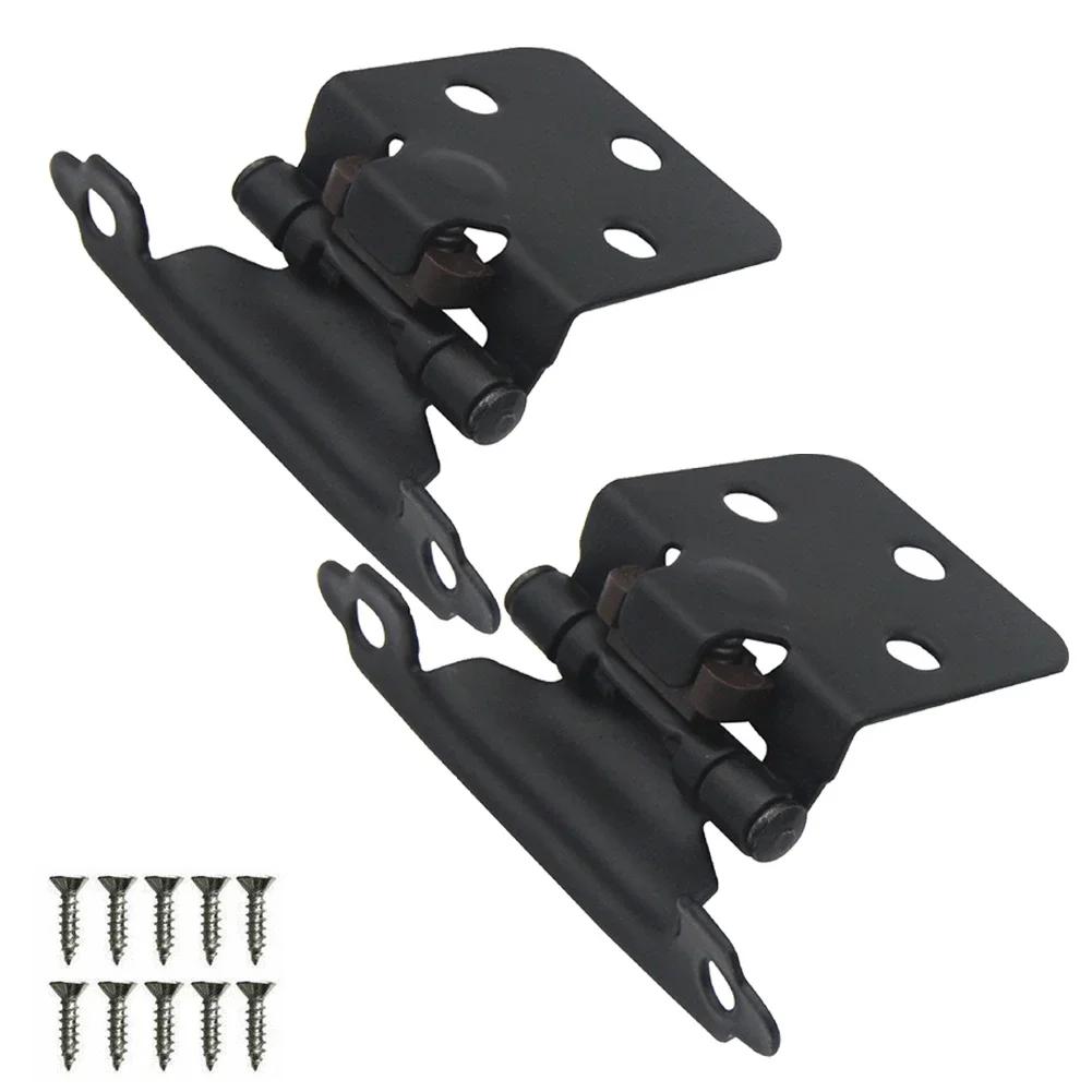 2 шт. петли для шкафа, накладные, самозакрывающиеся, крепление на лицо, петля для двери шкафа, гидравлический амортизатор, пружинная петля, мебельная фурнитура