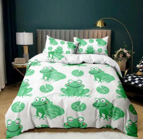 Одеяло серии Cute Frog, набор пододеяльников, наволочка, односпальная двуспальная кровать размера «queen-size»