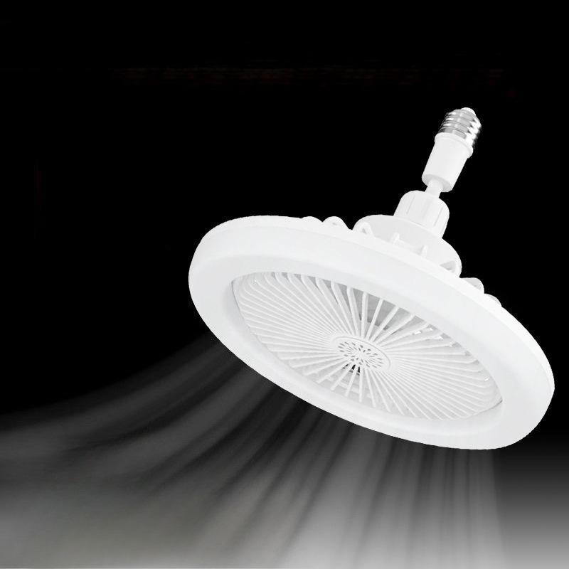 Современный маленький потолочный вентилятор со светом E27 LED Регулируемая умная лампа-вентилятор с дистанционным управлением для спальни, кабинета, кухни, домашнего декора, освещения