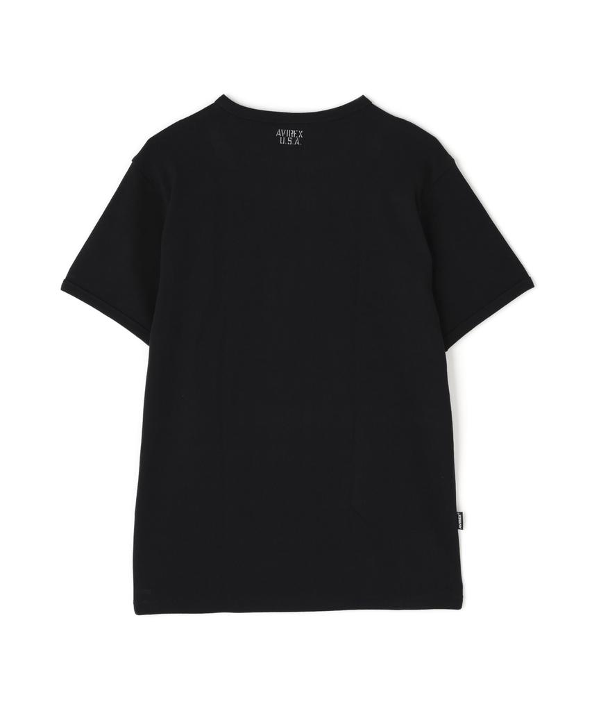 AVIREX DAILY RIB CREWNECK TEE 6143502 men's L black