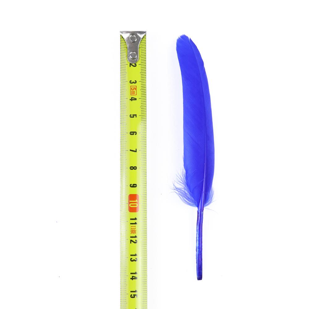 50/100/200 шт. Синие гусиные перья, жесткая палочка, 4-6 дюймов/10-15 см, настоящие натуральные лебединые перья, домашний декоративный ловец снов, ручная работа