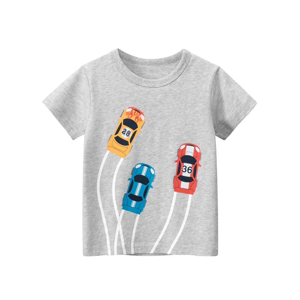 Boys Cotton Short Sleeve T Shirt Summer Korean Toddler Top