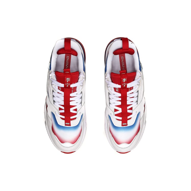 Кроссовки для бега Li Ning 001 Унисекс Низкие Белый/Красный AGLN227-1