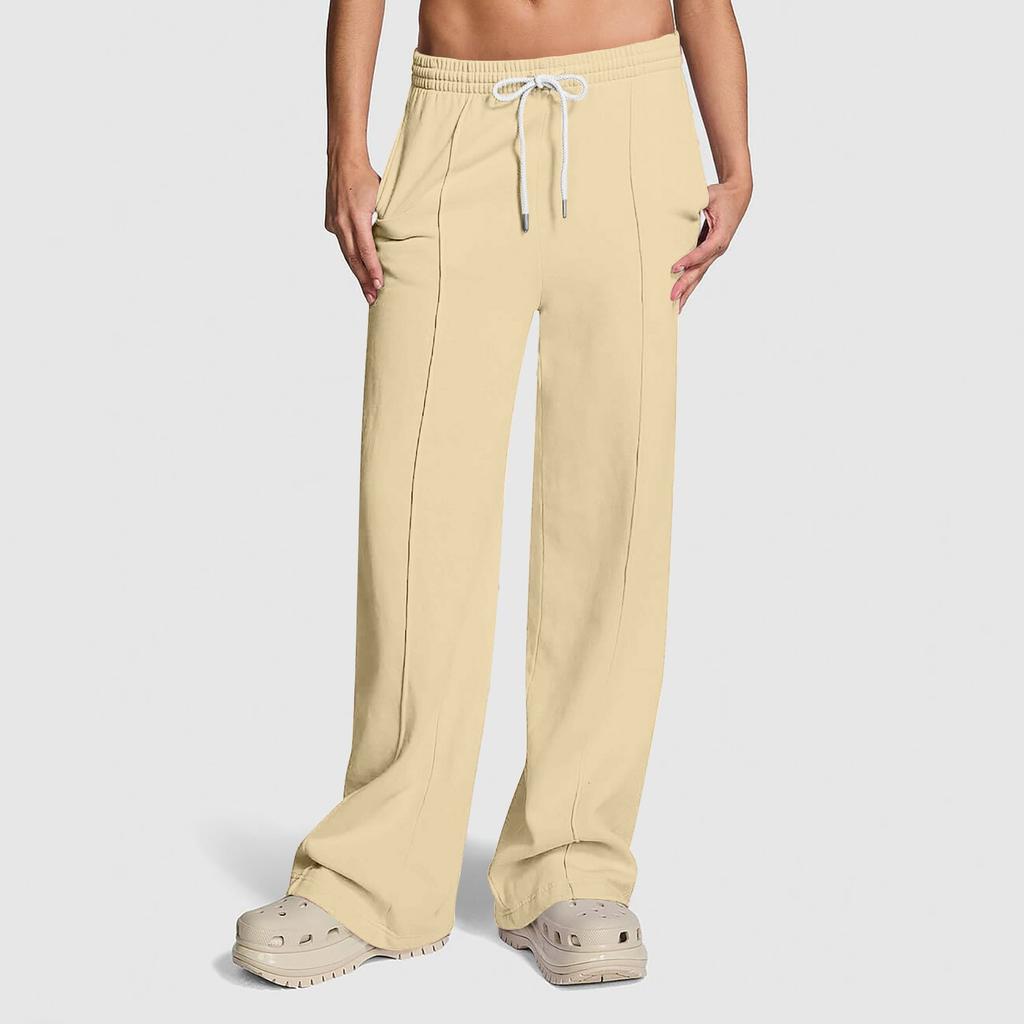 Женские широкие спортивные штаны с высокой талией, мешковатые расклешенные брюки, спортивные штаны со шнурком, осенне-зимние спортивные штаны для тренировок