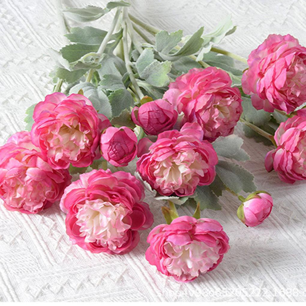 Искусственный шелковый цветок розы Свадебный букет цветы Домашние украшения Розовая искусственная ветка пиона Искусственная роза Свадебное украшение стола
